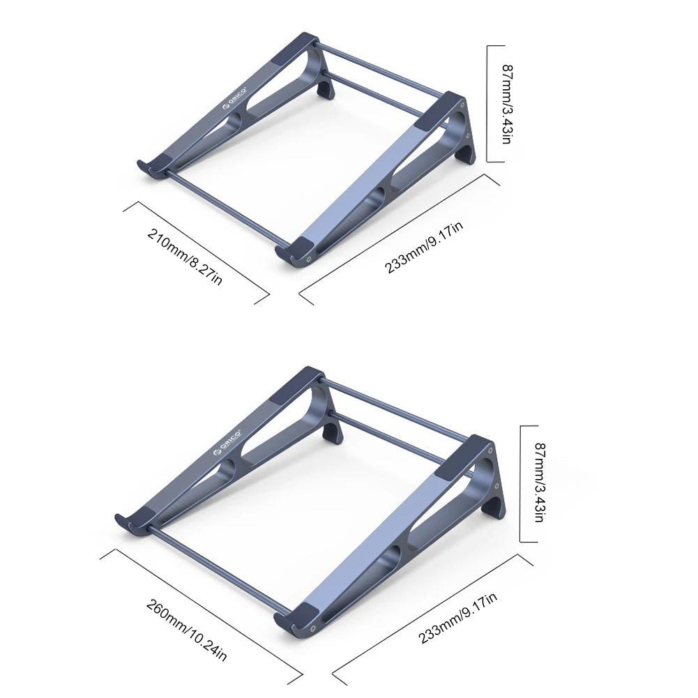 2-in-1 Laptop Vertical Stand Aluminium Alloy Fordable Support Stand Detachable Ergonomic Notebook Stand for 11-17.4 Inch Macbook