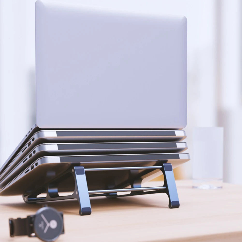 2-in-1 Laptop Vertical Stand Aluminium Alloy Fordable Support Stand Detachable Ergonomic Notebook Stand for 11-17.4 Inch Macbook
